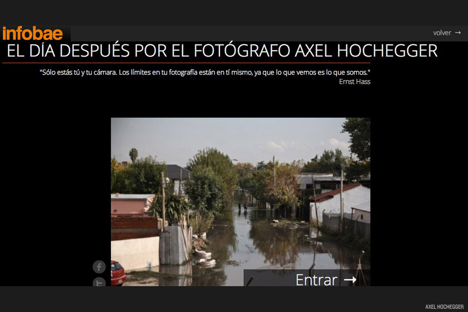 Mis fotografías sobre la inundación de La Plata en Infobae.com (2013)